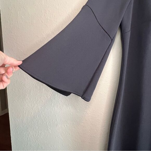 Sharagano dark, gray, bell sleeve dress 🖤EUC 🖤 Size 6 - Picture 6 of 7